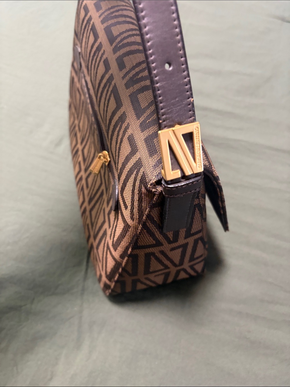 Diana Valentino Brown Monogram Shoulder